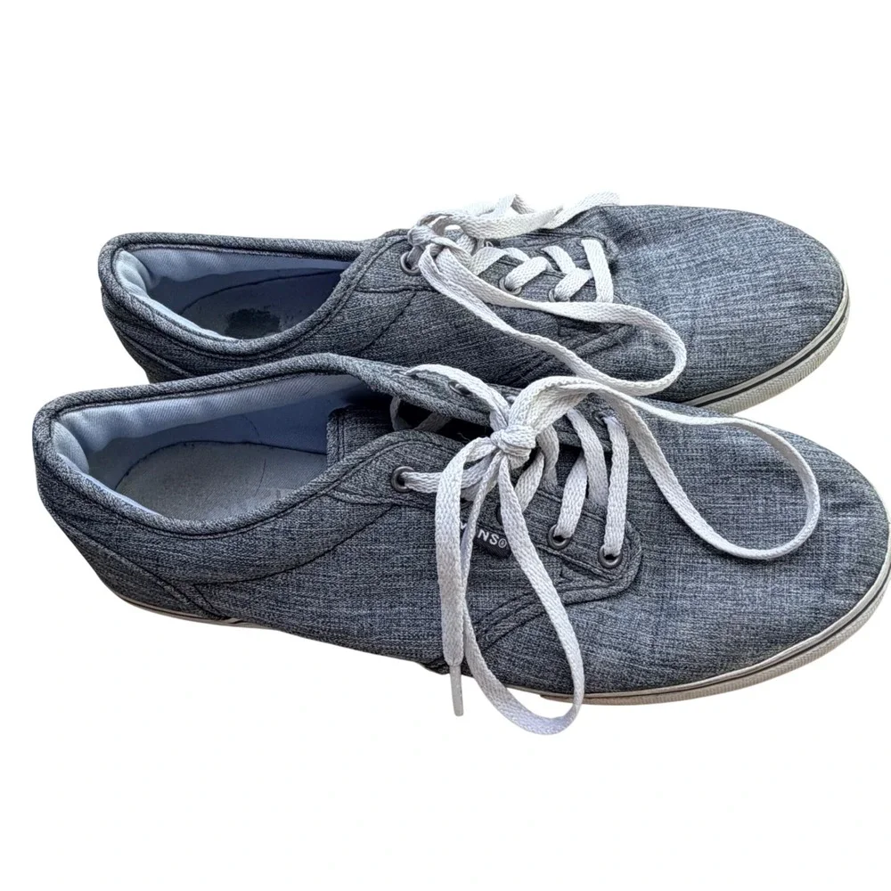 Vans Atwood Sneakers Mens 11 Grey Textile Low Top Skate Shoes Casual Minimalist